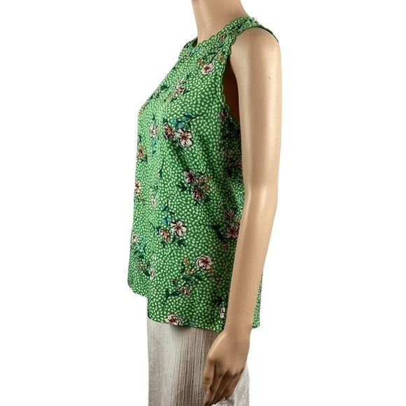 Daniel Rainn Top Size XS Green Floral Sleeveless - Picture 4 of 7